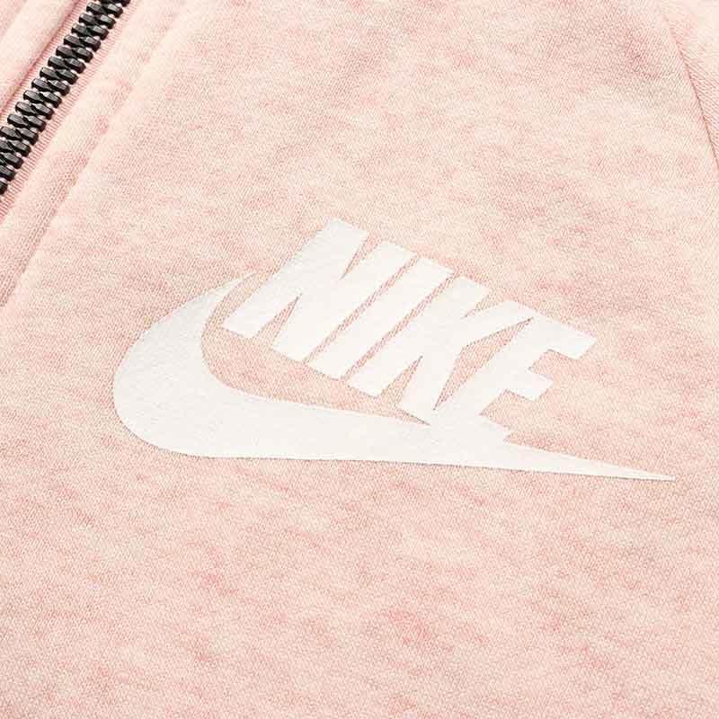 Nike Písmenové logo potištěná ležérní bunda s dlouhým rukávem dámské bundy růžová 930910-646
