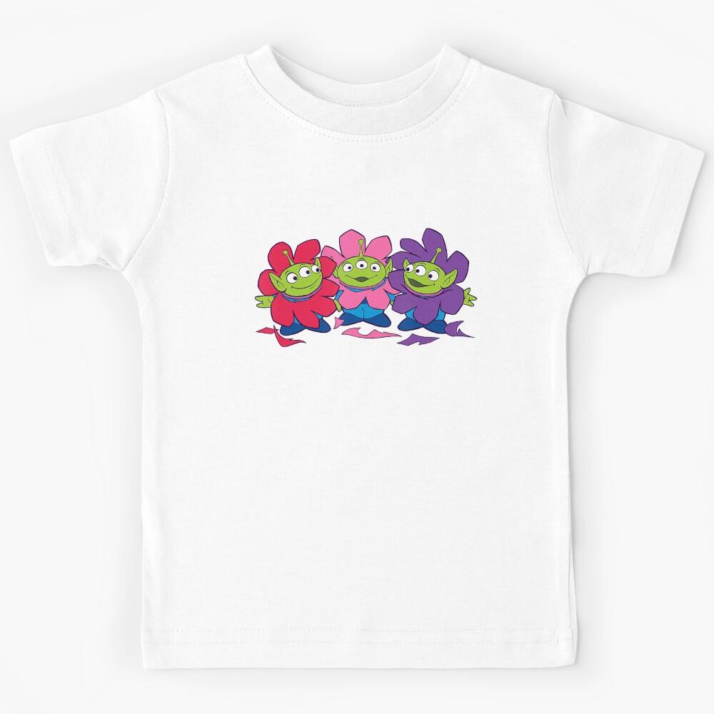 Cute Aliens Flowers Kids T-Shirt 120