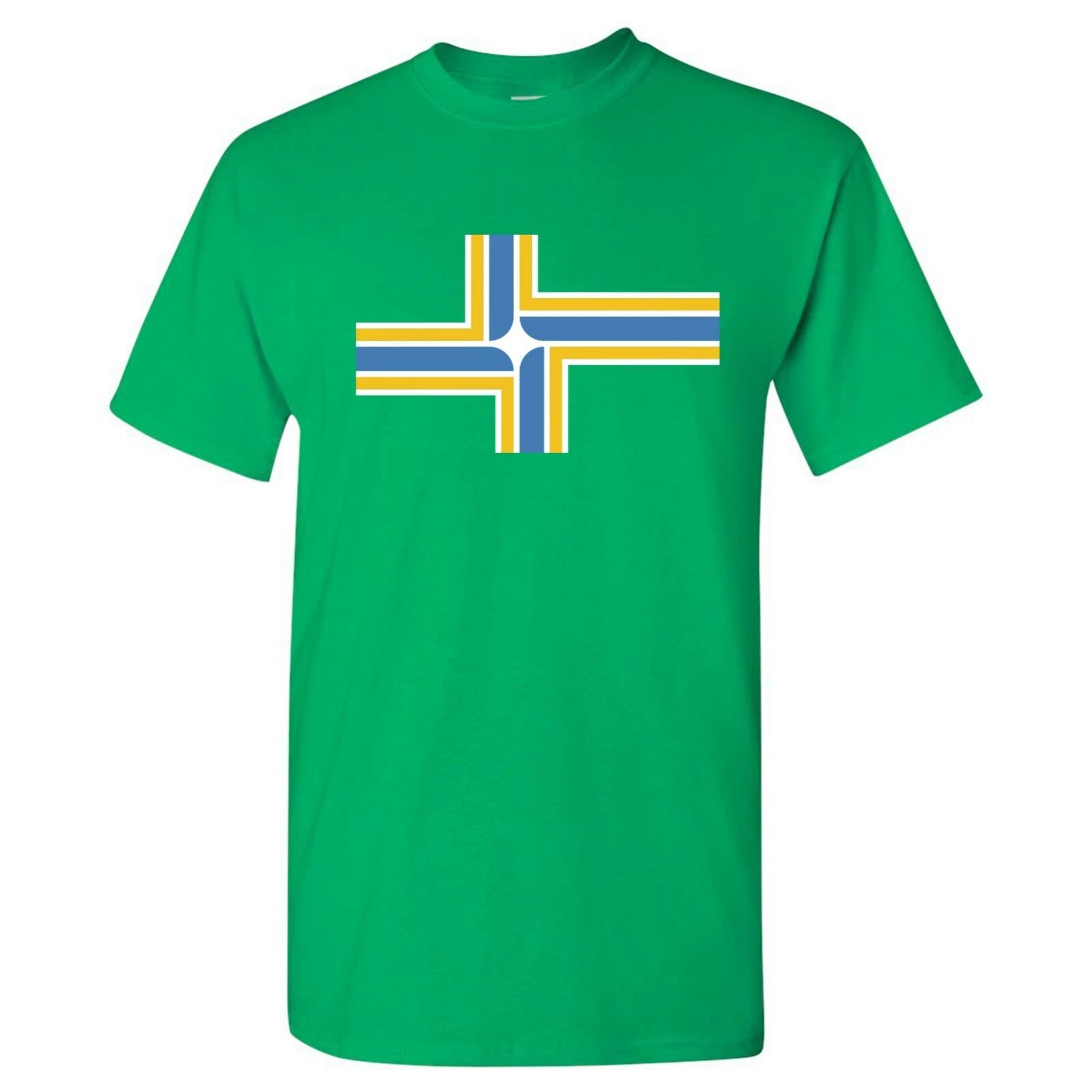 

Portland US City Flag - Hometown Sports Team Fan T-Shirt - Irish Green M