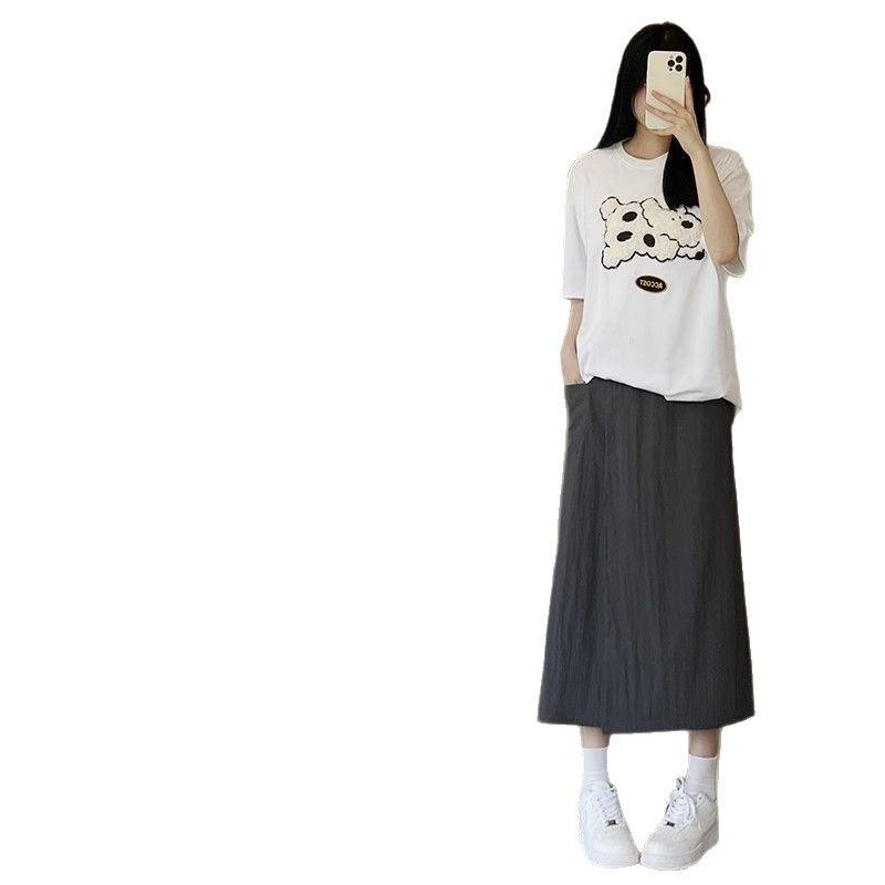 Gray Yamamoto Slimming A-line Culottes: High-Waist, Petite Fit, Wide-Leg Midi Skirt for Summer 2025