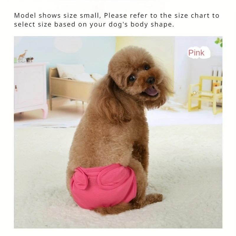 Couches Lavables pour Chien Pantalon Physiologique Pantalon pour Chiot Femelle Short Sous-vêtement Coton Chien Femelle Diaper Culotte Vêtements Chien Chat