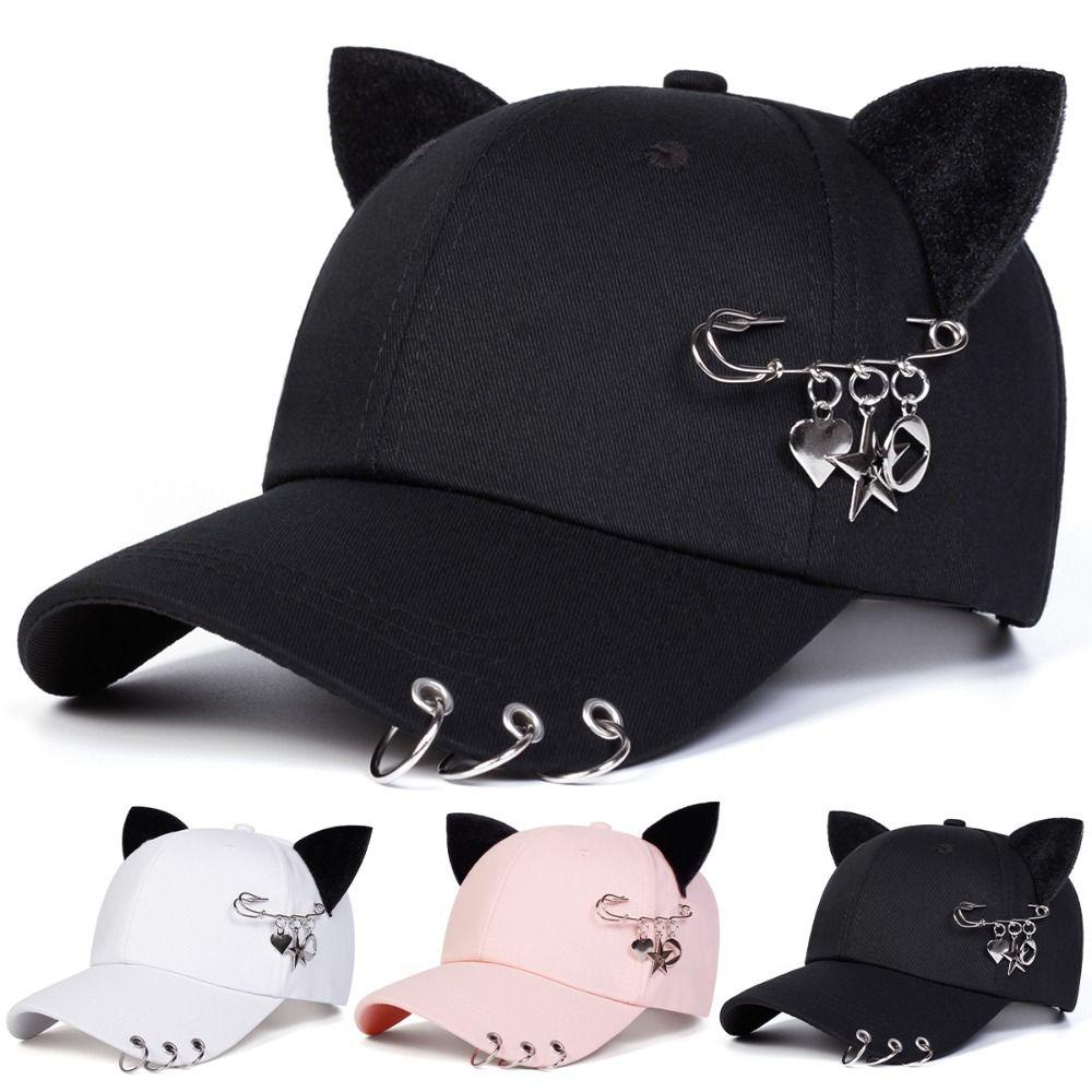 Cat Ear Baseball Caps Breathable Peaked Cap Unisex Sunscreen Hat Unisex