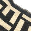 FENDI Zucca pattern Reversible Stole/Shawl Scarf wool Black/Beige
