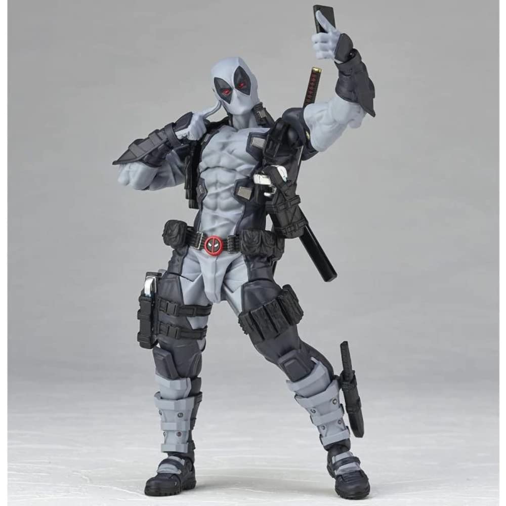 Kaiyodo figure complex AMAZING YAMAGUCHI Deadpool color Deadpool color version 170mm painted action figure Revoltech ver.2.0 X-FORCE ver. ver.2.0