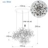 Modern Restaurant Chandelier Stainless Steel Lighting Fixtures Luxury LED Chandelier Coffee Shop Decoration Home Appliance