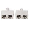 2pcs Dual 1/0 Gauge to 1/0 Gauge Amplifier Input Reducer Nickel Plated Aluminum Alloy High Power for Car Audio