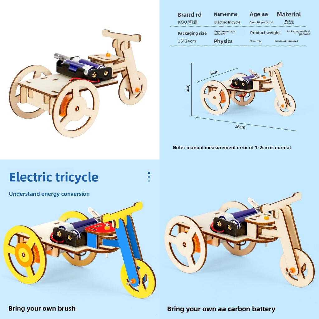 Stem Science Experiment Diy Electric Tricycle Model Kit For Kids Educational Handson Learning