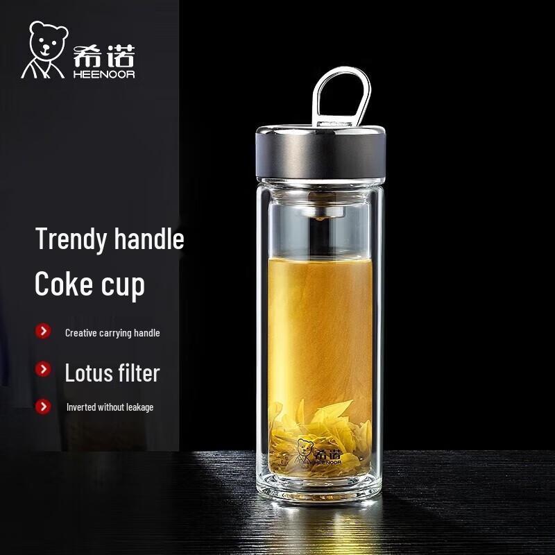 Xinuo Double-Layer Glass Travel Mug