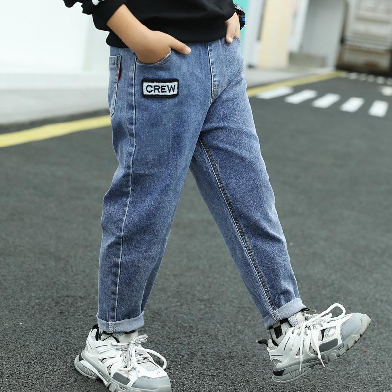 Children's Clothing Casual Jeans For Boy Pants Denim Cotton Elastic Waist Jeans Kids Casual Pants