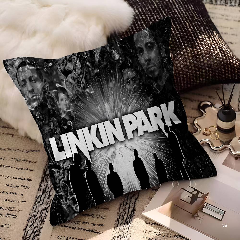 L-Linkin Hot Band Park Cushion Cover Pillowcase Upholstery Sofa Throw Pillow Home Decor Pillowcas
