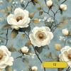 Vintage Blumen selbstklebende Tapete Aluminiumfolien-Rückseite Wasserdicht Abziehbar und Aufklebbar Wandaufkleber für Wohnzimmer Küche Badezimmer Heimdekoration