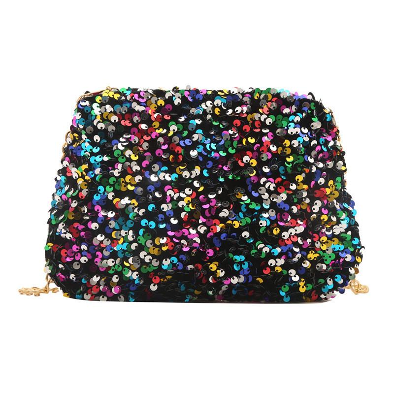 Wholesale Unique Stylish Sequined Small Square Bag For Women With Chain Strap For Daily Use