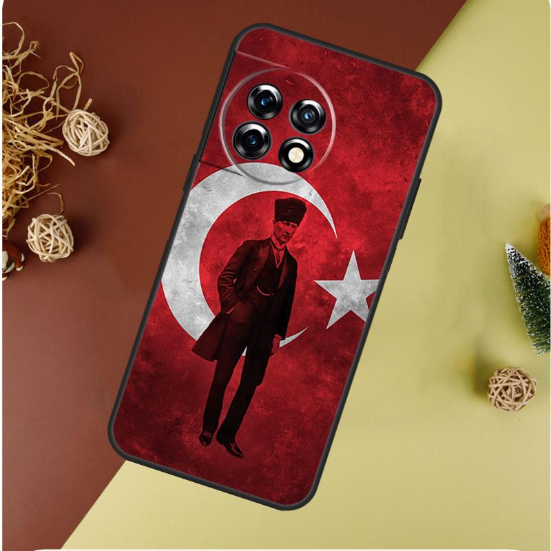 Turkei Turkey Ataturk Flag For OnePlus 13 12 11 12R 13R 9 10 Pro 8T 9RT 10T 10R Nord 4 CE 2 3 Lite N20 N30 Phone Case