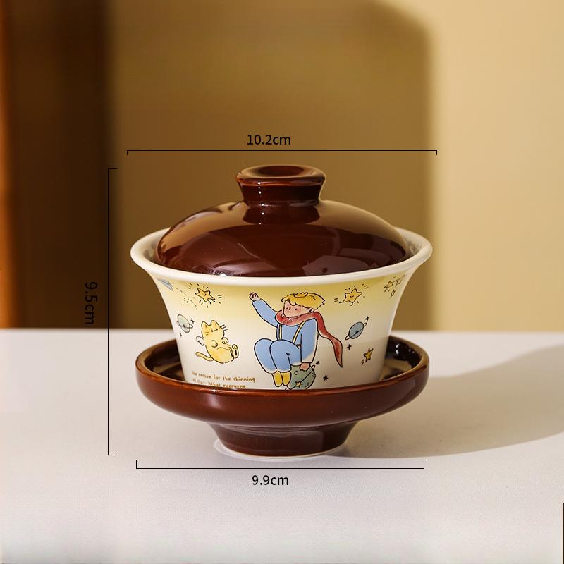 

Star Prince Tea Cup Cup Birthday Gift for Friends Elders Coffee Cover Bowl Holiday Gift Tea Set 140ML