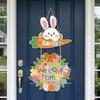 Cartoon Easter Door Hanger Colorful Easter Hanging Ornament Creative Bunny Egg Decor  Front Door