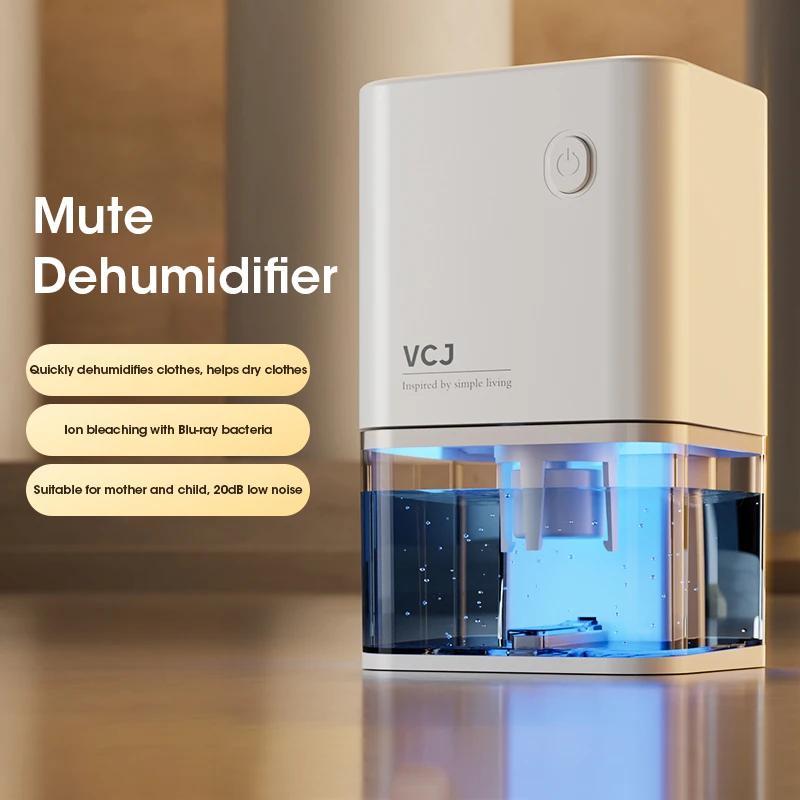 Portable 1200ML Smart Dehumidifier Air Dryer with Mute Mode 24H Timer Deodorizer for Bedroom Living Room Bathroom Kitchen Office