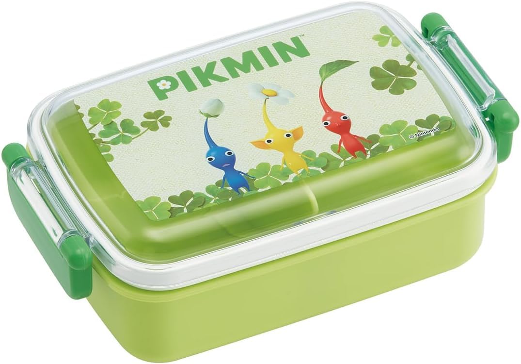

Pikmin Bento Single Soft Made in Set Box, Tier, Microwaveable, Lid, Japan, 450ml, Antibacterial, (Bento Box, Balan)