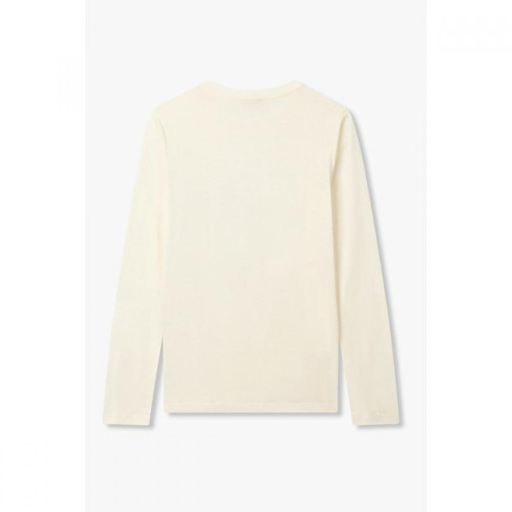Emporio Armani Camiseta Feminina Manga Longa Gola Redonda para Relaxar 0825336509
