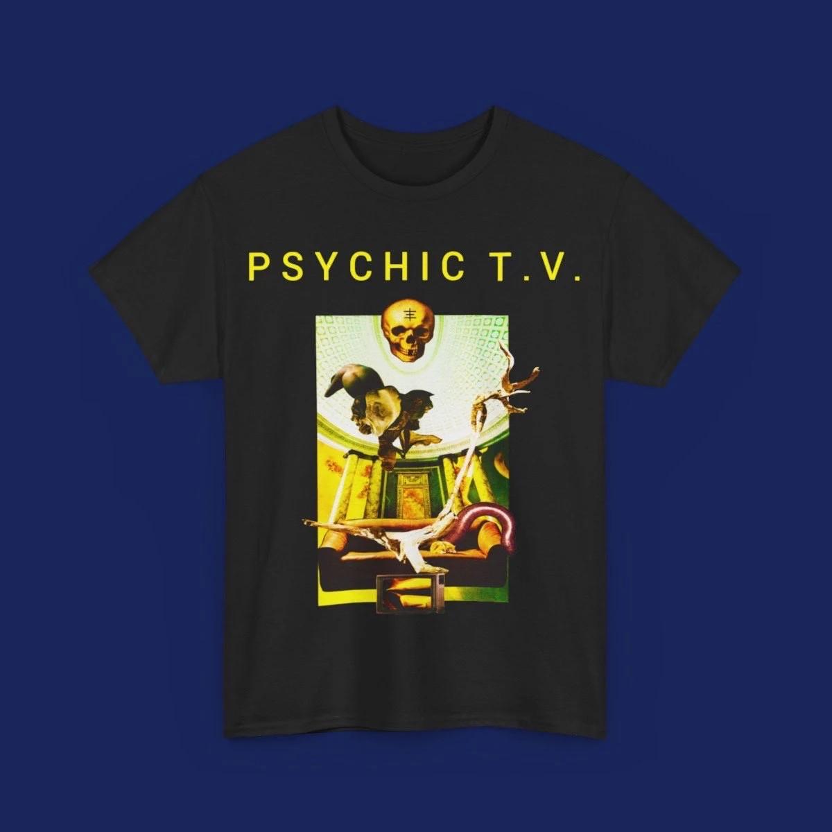 Psychic TV Band Short Sleeve Cotton Black All Size T Shirt For Men UR238 XXXL