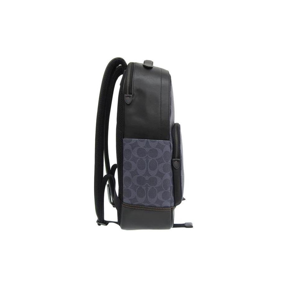 Coach Graham 29 Classic Monogram Print Zipper Closure Backpack Men Backpack Denim-Blue C3230-QBDEI