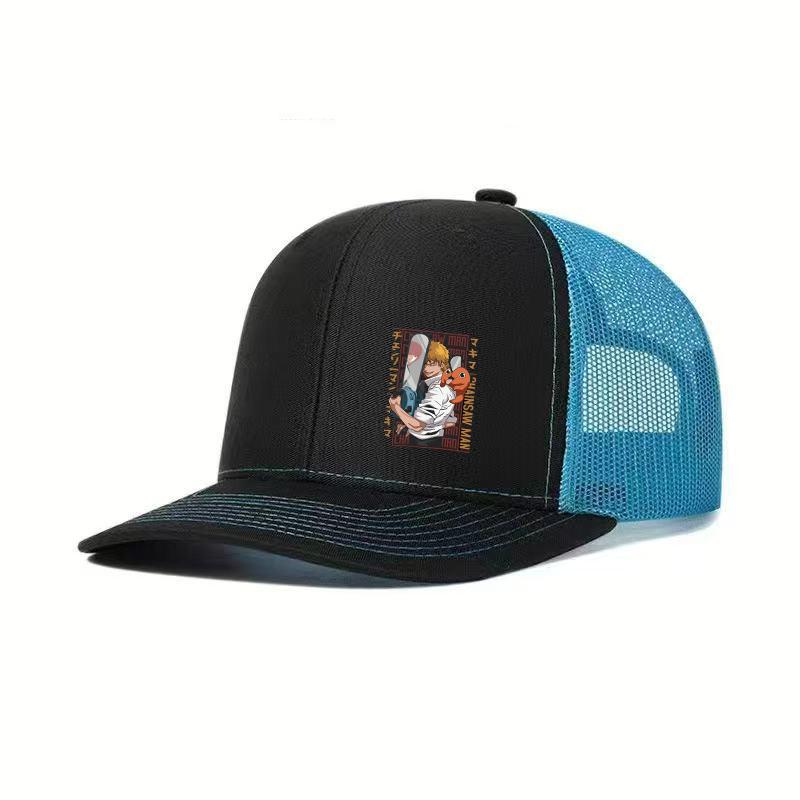 1PC Anime Cartoon Printed Truck Hat - Breathable Mesh Back Baseball Hat, Adjustable, Outdoor Street Style Daily Casual Hat