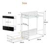 Orimade Magnetic Storage Rack for Washing Machine, 2 Tiers, White, with Drawers, No Installation Required, Next to Refrigerator, Kitchen, Bathroom, Sp