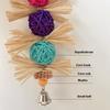 Pet Bird Chew Toy Natural Colorful Rattan Balls for Cockatiel Conure Cockatoos Teeth Grinding Toy for Cage