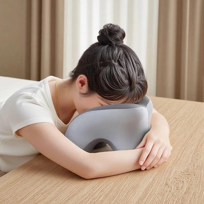 Wrap-around Soft and Comfortable Nap Pillow Scientific Partition Neck Support Pads Student Rest Pillows The Jacket Can Be Disassembled and Washed