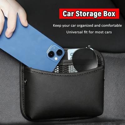 1 Stück Selbstklebende Organizer-Tasche Universelle Auto-Sammeltasche für Handy Schlüssel Karte Auto-Innenzubehör