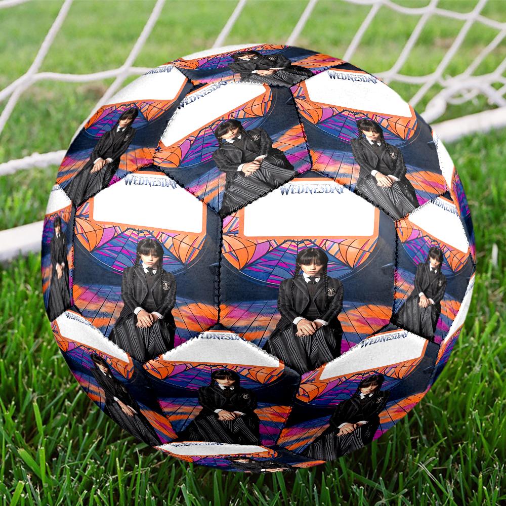Wednesday Theme Size 5 Soccer Ball, Suitable for Both Indoor and Outdoor Matches, a Gift Suitable for Everyone.