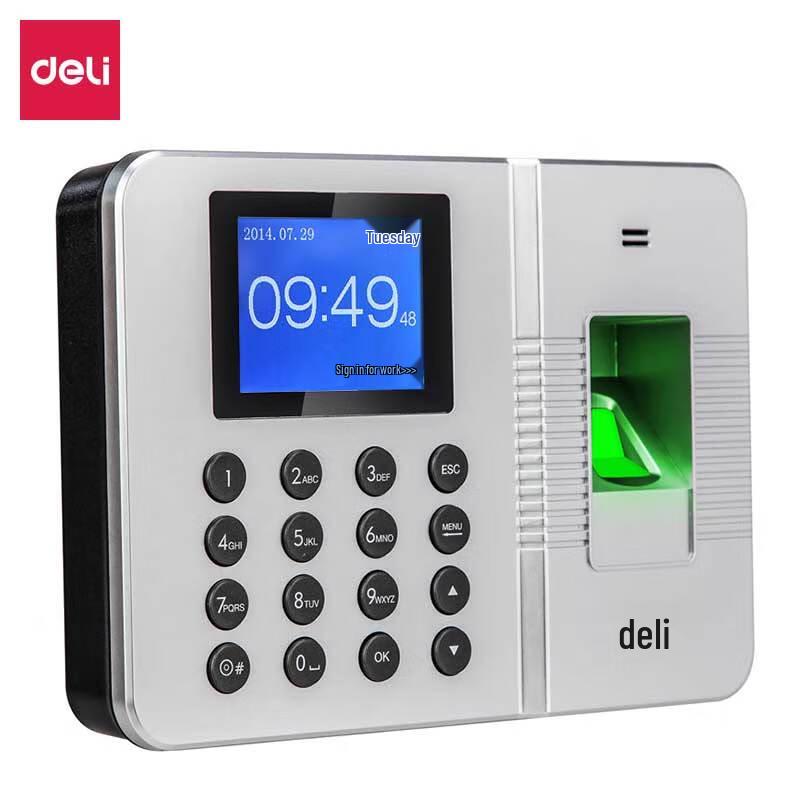 

Deli Fingerprint Time Attendance Machine CN plug (adapter included)