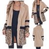 Женская мода повседневное темпераментное пальто с длинными рукавами и леопардовым принтом