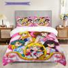 Cute cartoon theme Sailor Moon Tsukino Usagi cartoon comfortable home duvet cover and pillowcase (1 * duvet cover+2 * pillowcase, without core)A7