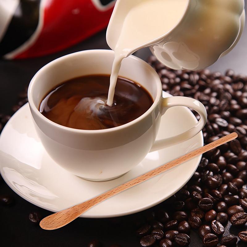1Pc Wooden Spoon Kitchen Cooking Utensil Honey Dessert Coffee Soup Teaspoon Catering For Kitchen Long Handled Wooden Spoon