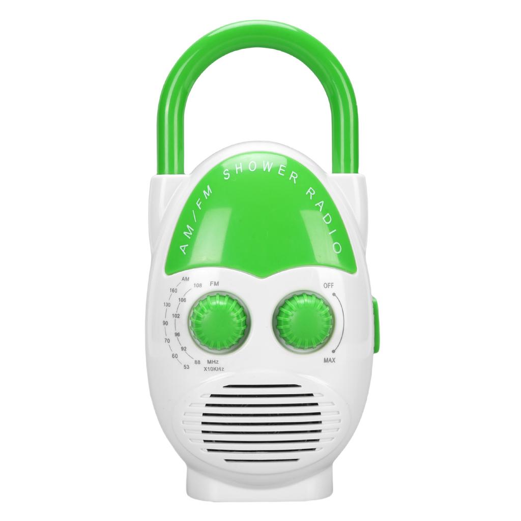 Portable Radio AM FM IPX5 Water Proof 500 MW Volume Adjustable Home Radio Green