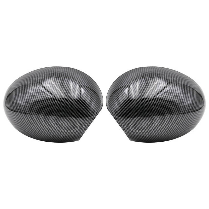 Rearview Mirror Cover Electric Side Rear View Folding Mirror Caps Gloss Black Carbon Fiber For Mini R55 R56 R57 R58 R59 R60 R61