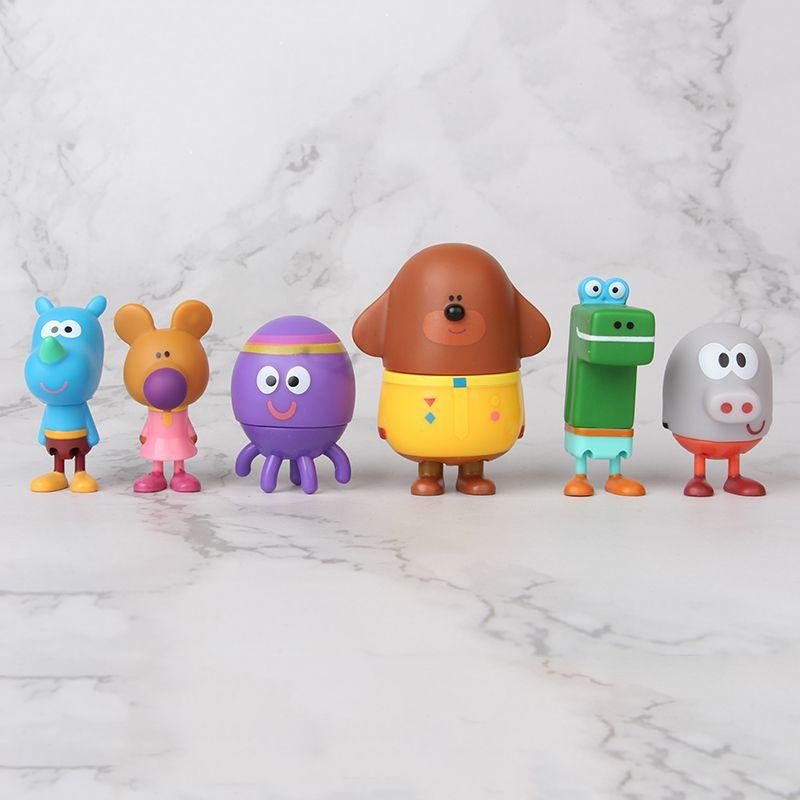 6pcs New Hey Duggee Action Figure Toy Doll Giveaway Badge Kids Xmas Gift Toys
