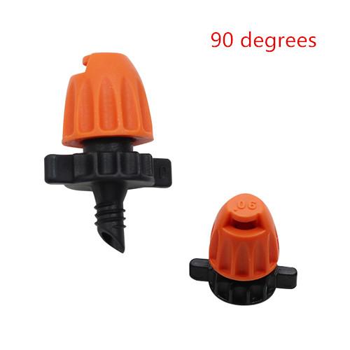 20 Pcs 4mm Thread Refraction Nozzles 90/180/360 Angle Strip Watering Nozzles Garden Drip Irrigation Sprinklers