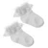 Newborn Baby Girl Solid Color Breathable Cotton Elastic Princess Lace Socks