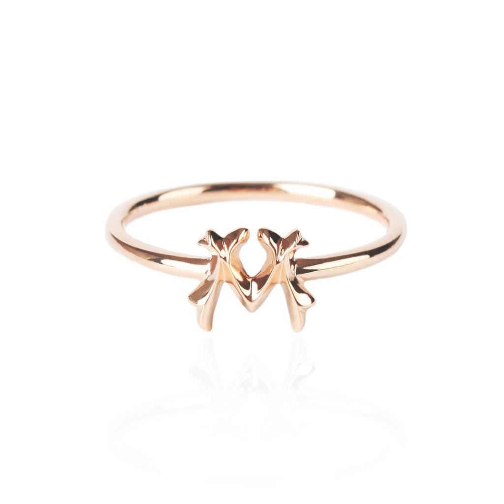 Mezmic Ryan M Logo 14K Gold Ring
