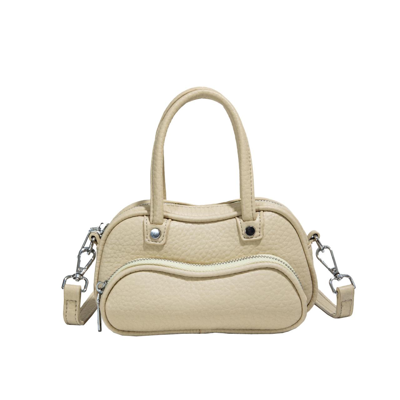 

High quality lychee pattern portable bowling bag niche design versatile temperament commuter style messenger bag bag woman