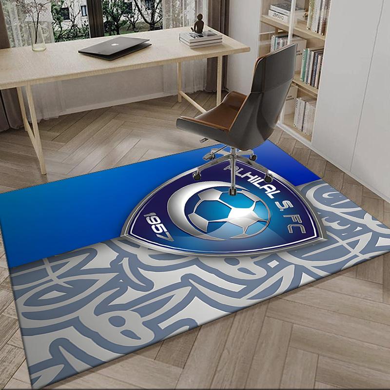 Al Hilal FC Crest  Carpet, Kitchen Rugs, Yoga Mat, Non-Slip Mats, Rug for Bathroom, Living Room Bedroom, Camping Rugs Christmas Gift