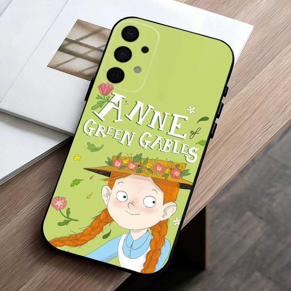 A-Anne of Green G-Gables Cute Phone Case For Samsung Galaxy A73,A72,A71,A70,A53,A52,A51,Soft Silicone Black Cover