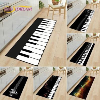 3D-gedruckter Teppich der Klaviertastatur-Serie, großer Teppich, Teppiche für Wohnzimmer, Schlafzimmer, Teppiche für die Küche, Fußmatten, rutschfest