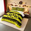 Borussia Dortmund BVB 09 Yellow Black Stripes Bedding set (1 duvet cover, 2 pillowcases, duvet not included), Club Badge Art Print