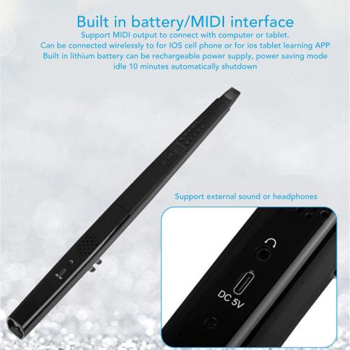 MIDI Electronic Saxophone, 13 Tones with Adjustable Volume, Portable Mini Digital Electronic Wind Instrument Set for Students, Teenagers, Teachers, Ad