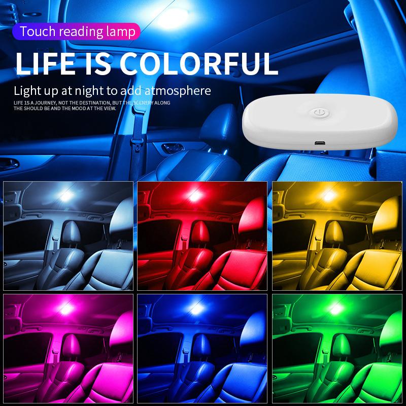 Car LED reading light Interior light Trunk light Car mounted ceiling Indoor and rear interior touch lighting
