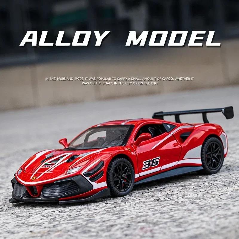 1:32 488 Supercar Alloy Car Diecasts & Toy Vehicles Car Model Sound And Light Pull Back Car Toys For S Gifts