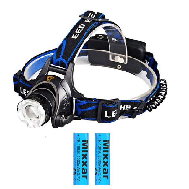 ZK20 Rechargeable Waterproof Flashlight Zoomable 3 Modes LED Head Lamp Work LED Helmet Flash Light Torch Flashlight