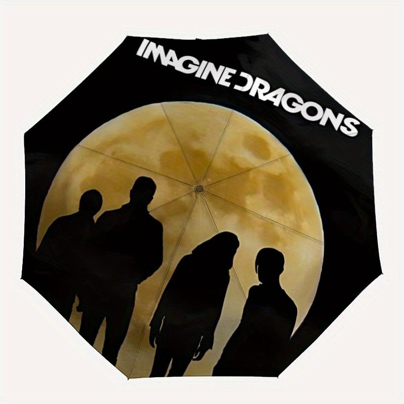 

1pc Imagine Dragons Automatic Opening/closing Umbrella, Windproof, Foldable Sunshade, Perfect Gift for Friends, Durable Handle y250815131